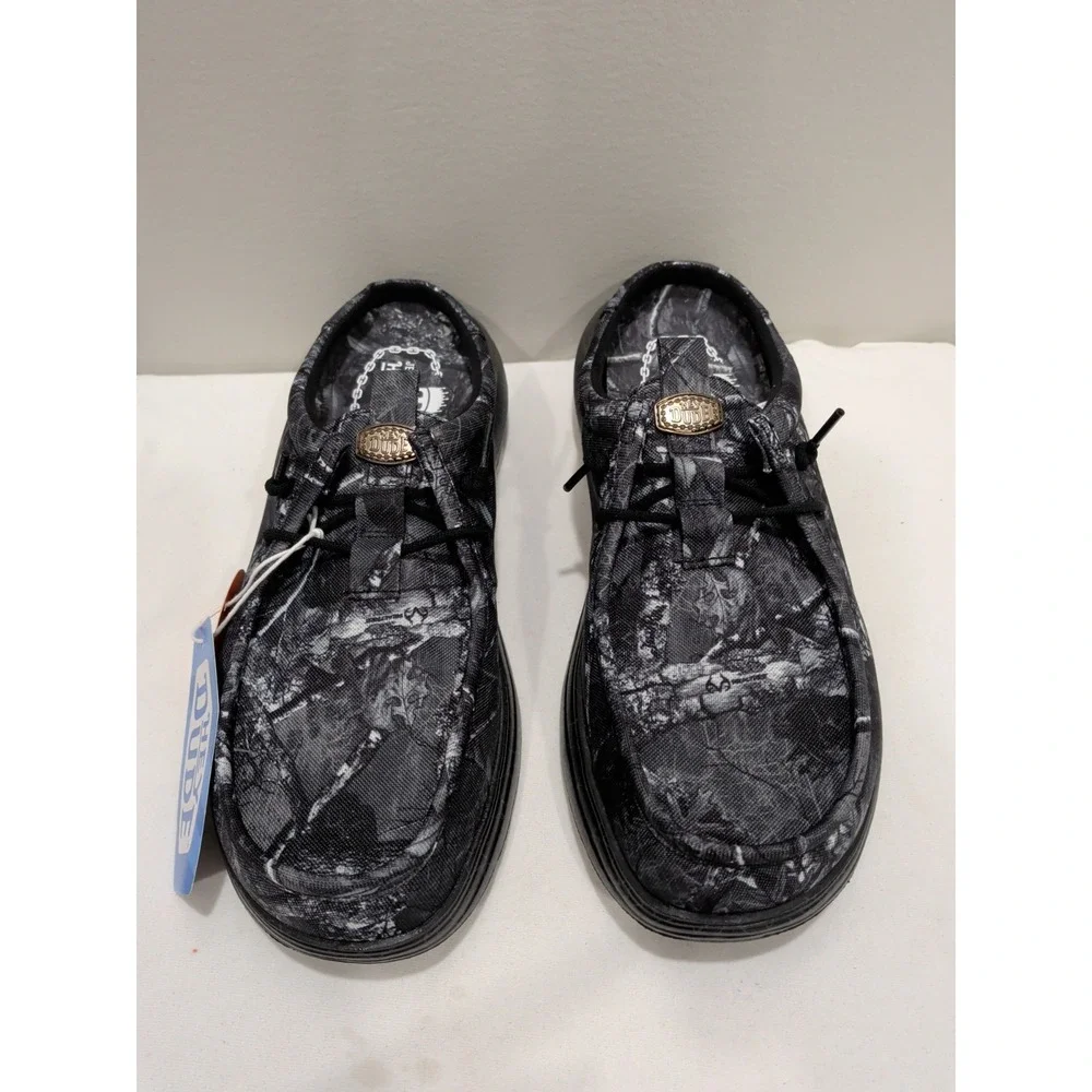 Hey Dude x Jelly Roll Wally Realtree Edge Camo Men's 10 Black Slip On Shoes